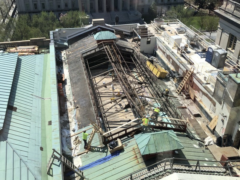 removal of original glass skylight panels 1 v4