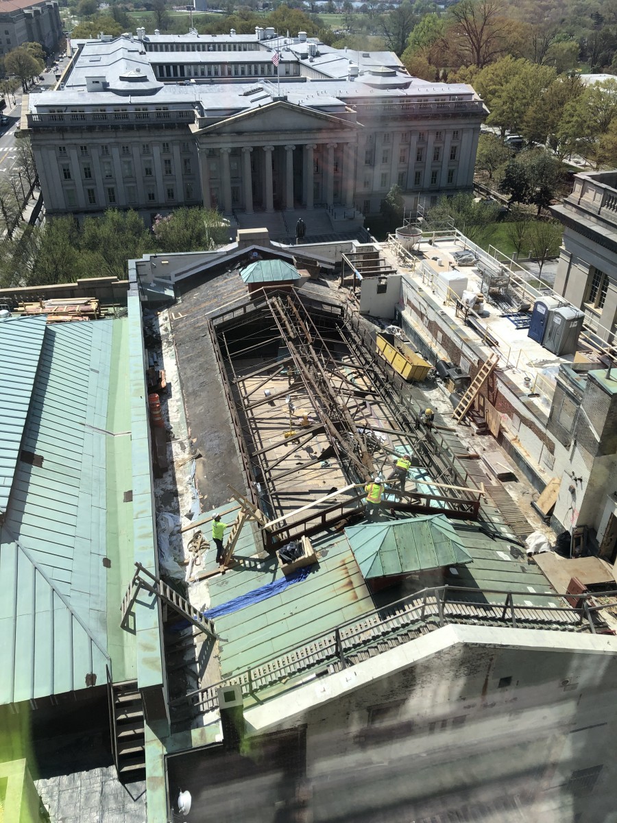 removal of original glass skylight panels 1 v4