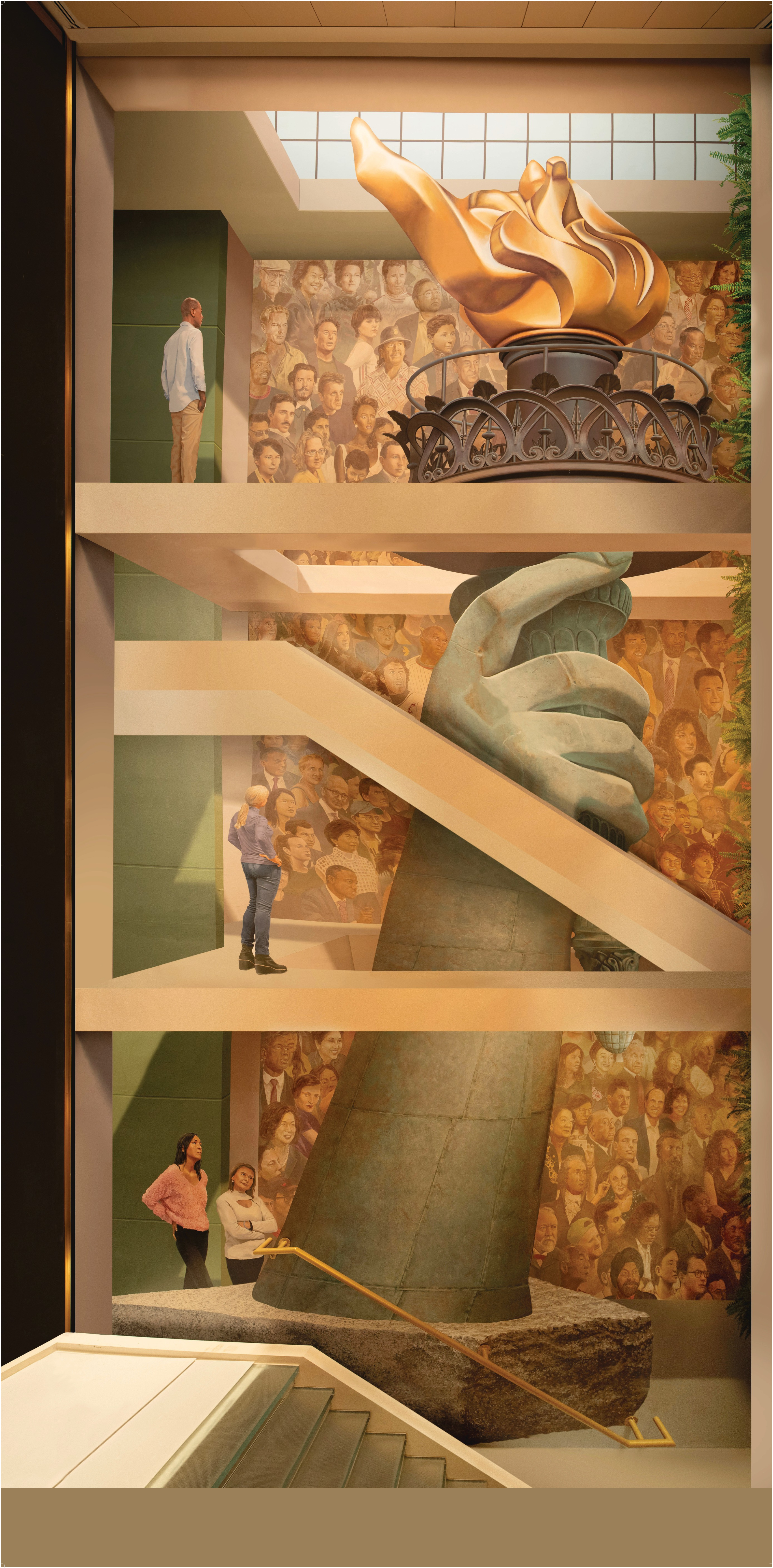 An image of the Faces of America mural by John Pugh
