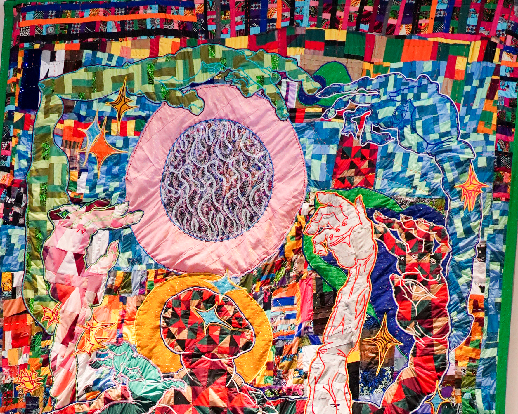 Close up of quilt