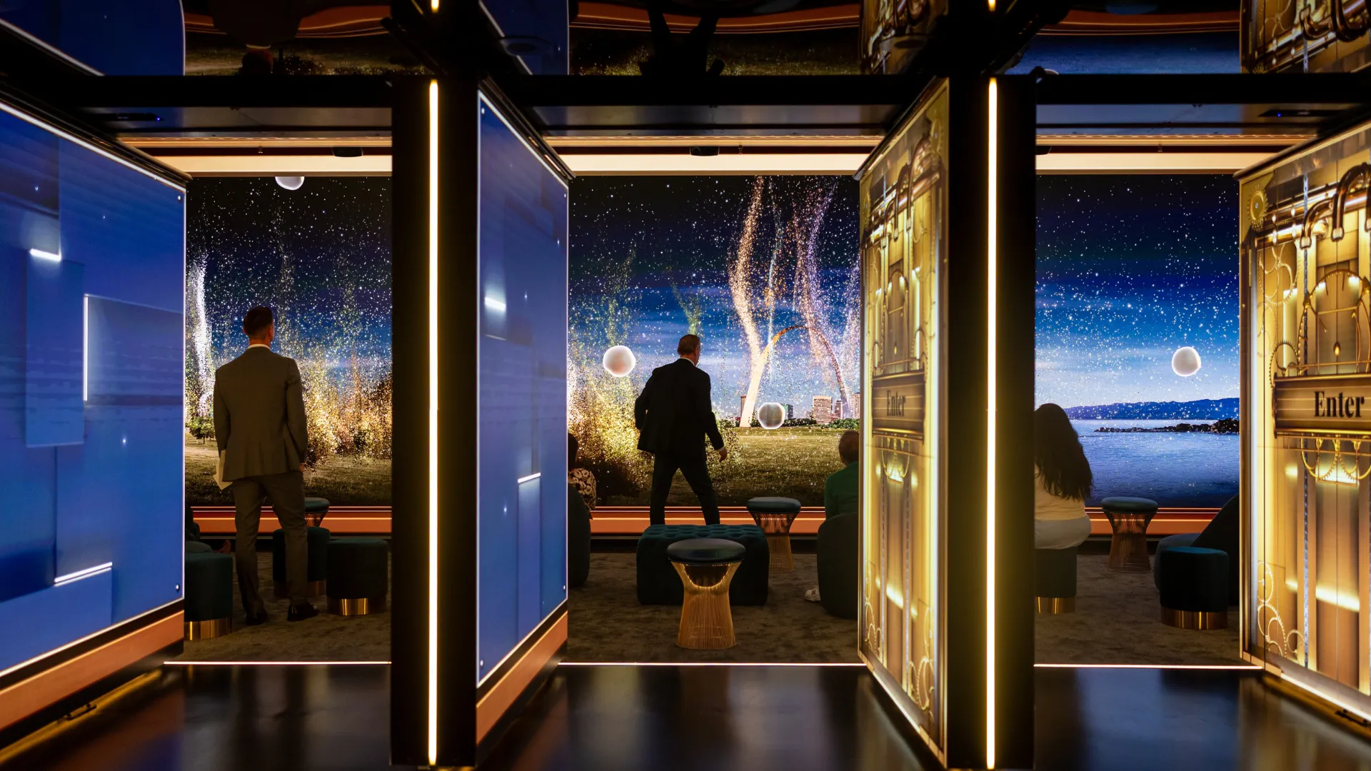 A photograph of the Holodeck film entrance.