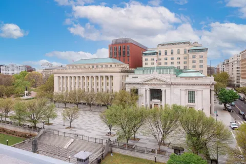 An aerial outdoor photograph of MCAAD