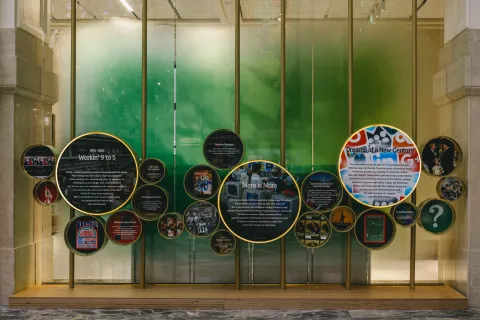 Timeline of the American Dream Exhibit at The Center